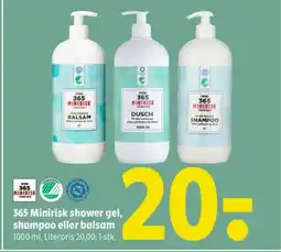 Coop 365 365 Minirisk shower gel, shampoo eller balsam tilbud