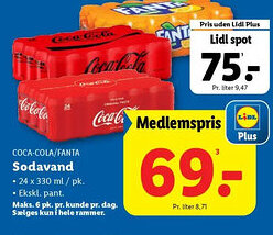 Lidl COCA-COLA/FANTA Sodavand tilbud