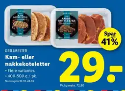 Lidl GRILLMESTER Kam- eller nakkekoteletter tilbud