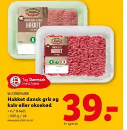 Lidl VILSTRUPGÅRD Hakket dansk gris og kalv eller oksekød tilbud