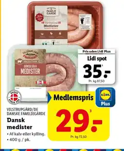 Lidl VILSTRUPGÅRD/De danske familiegårde Dansk medister tilbud