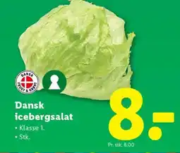 Lidl Dansk icebergsalat tilbud