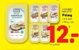 Lidl 3-STJERNET Den lette Pålæg tilbud