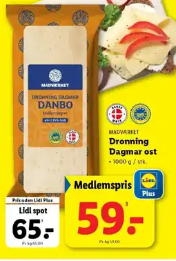 Lidl MADVÆRKET Dronning Dagmar ost tilbud