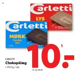 Lidl CARLETTI Chokopålæg tilbud