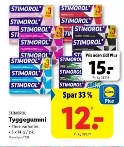 Lidl STIMOROL Tyggegummi tilbud