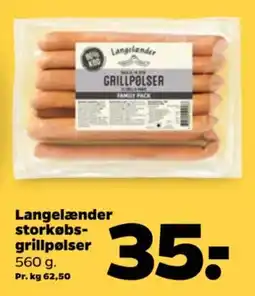 Netto Langelænder storkøbs- grillpølser tilbud