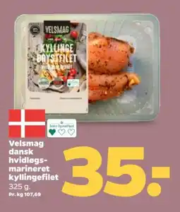Netto Velsmag dansk hvidløgs- marineret kyllingefilet tilbud