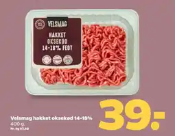 Netto VELSMAG Hakket oksekød 14-18% tilbud