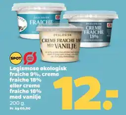 Netto Løgismose økologisk fraiche 9%, creme fraiche 18% eller creme fraiche 18% med vanilje tilbud