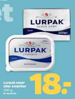 Netto Lurpak smør eller smørbar tilbud
