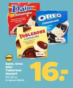 Netto Daim, oreo eller toblerone dessert tilbud