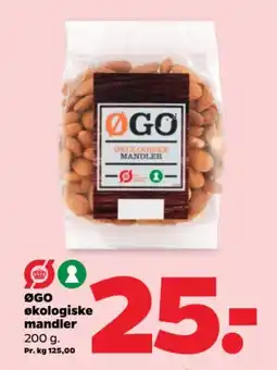 Netto ØGO Økologiske mandler tilbud