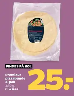 Netto Premieur pizzabunde 2-pak tilbud