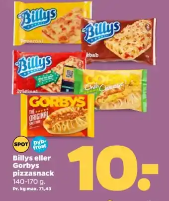 Netto Billys eller gorbys pizzasnack tilbud