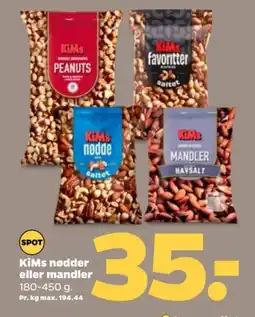 Netto KIMS Nødder eller mandler tilbud