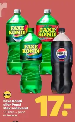 Netto Faxe kondi eller pepsi max sodavand tilbud