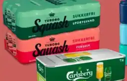 Netto Carlsberg øl eller squash sodavand tilbud