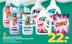 Netto Bamseline skyllemiddel, omo flydende vaskemiddel eller pulver tilbud