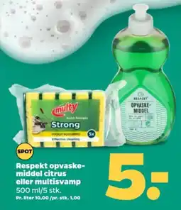 Netto Respekt opvaske- middel citrus eller multisvamp tilbud