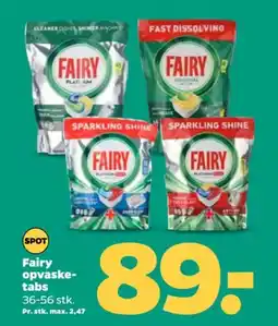 Netto FAIRY Opvaske- tabs tilbud