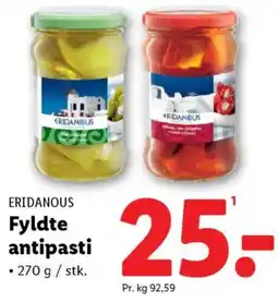 Lidl ERIDANOUS Fyldte antipasti tilbud