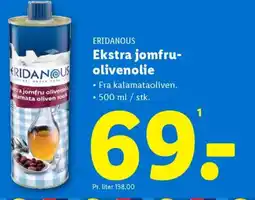 Lidl ERIDANOUS Ekstra jomfru- olivenolie tilbud