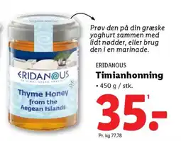 Lidl ERIDANOUS Timianhonning tilbud