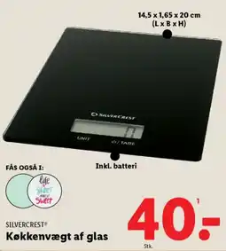 Lidl SILVERCREST Køkkenvægt af glas tilbud