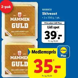 Lidl MAMMEN Skiveost tilbud