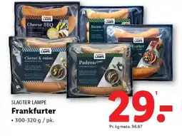 Lidl SLAGTER LAMPE Frankfurter tilbud