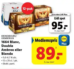 Lidl 1664 blanc, double ambree eller blonde tilbud