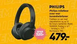 Bilka Philips trådløse over-ear hovedtelefoner tilbud
