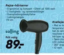Bilka Rejse-hårtørrer tilbud