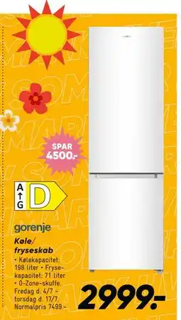 Bilka Køle/ fryseskab tilbud