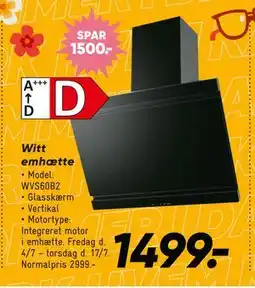 Bilka Witt emhætte tilbud