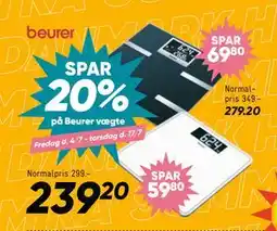 Bilka SPAR 20% på Beurer vægte tilbud