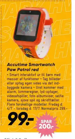 Bilka Accutime Smartwatch Paw Patrol rød tilbud