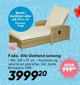 Bilka Vila Gotland solseng tilbud