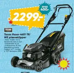 Bilka Texas Razor 4651 TR/ WE plæneklipper tilbud