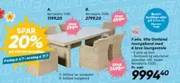 Bilka Vila Gotland loungebord med 6 lave loungestole tilbud