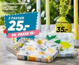 Bilka Windsor sommer servietter tilbud