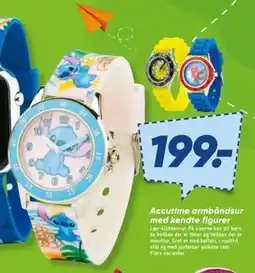 Bilka Accutime armbåndsur med kendte figurer tilbud