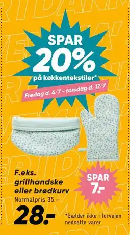 Bilka SPAR 20% på køkkentekstiler tilbud