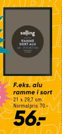Bilka alu ramme i sort tilbud