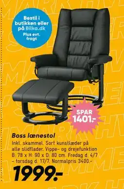 Bilka Boss lænestol tilbud