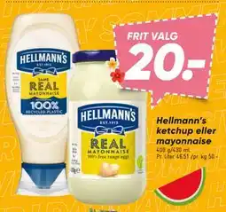 Bilka Hellmann’s ketchup eller mayonnaise tilbud