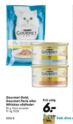 Bilka Gourmet Gold, Gourmet Perle eller Whiskas vådfoder tilbud