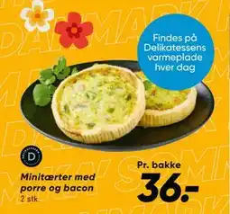 Bilka Minitærter med porre og bacon tilbud