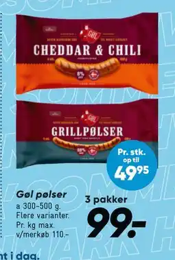 Bilka Gøl pølser tilbud